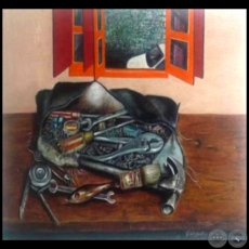 Herramientas - Pintura a la témpera - Obra de Vicente González Delgado